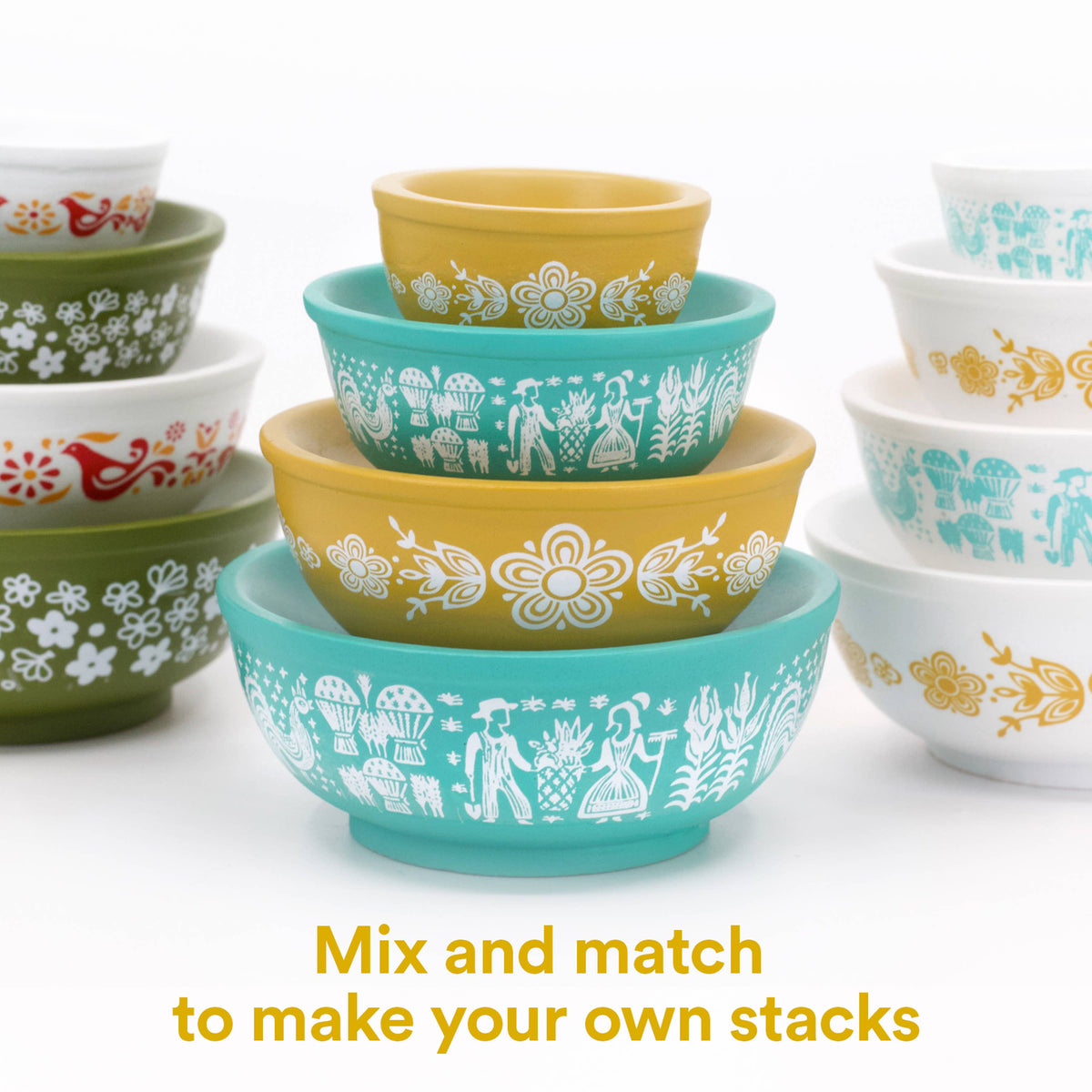 Mini Pyrex-Inspired Bowl Stack — Gooseberry