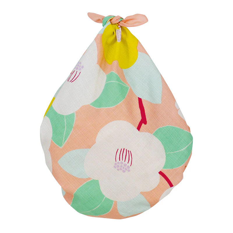 Furoshiki Camellia Flowers, Salmon Pink