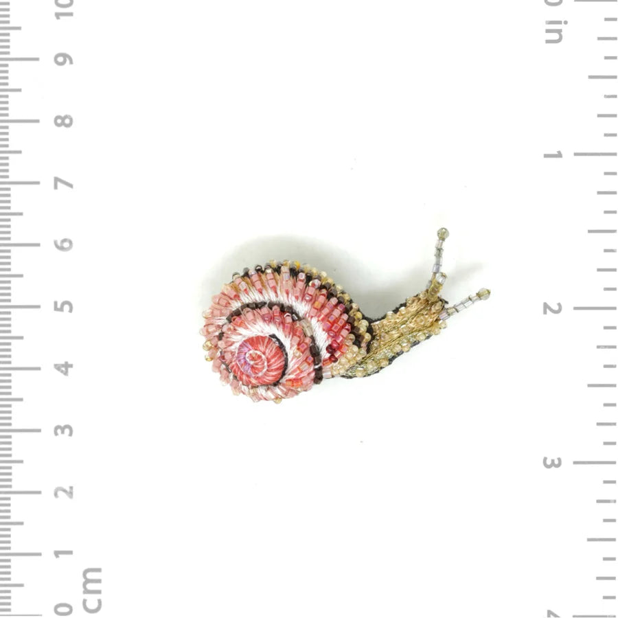 Blinking Snail Brooch Pin