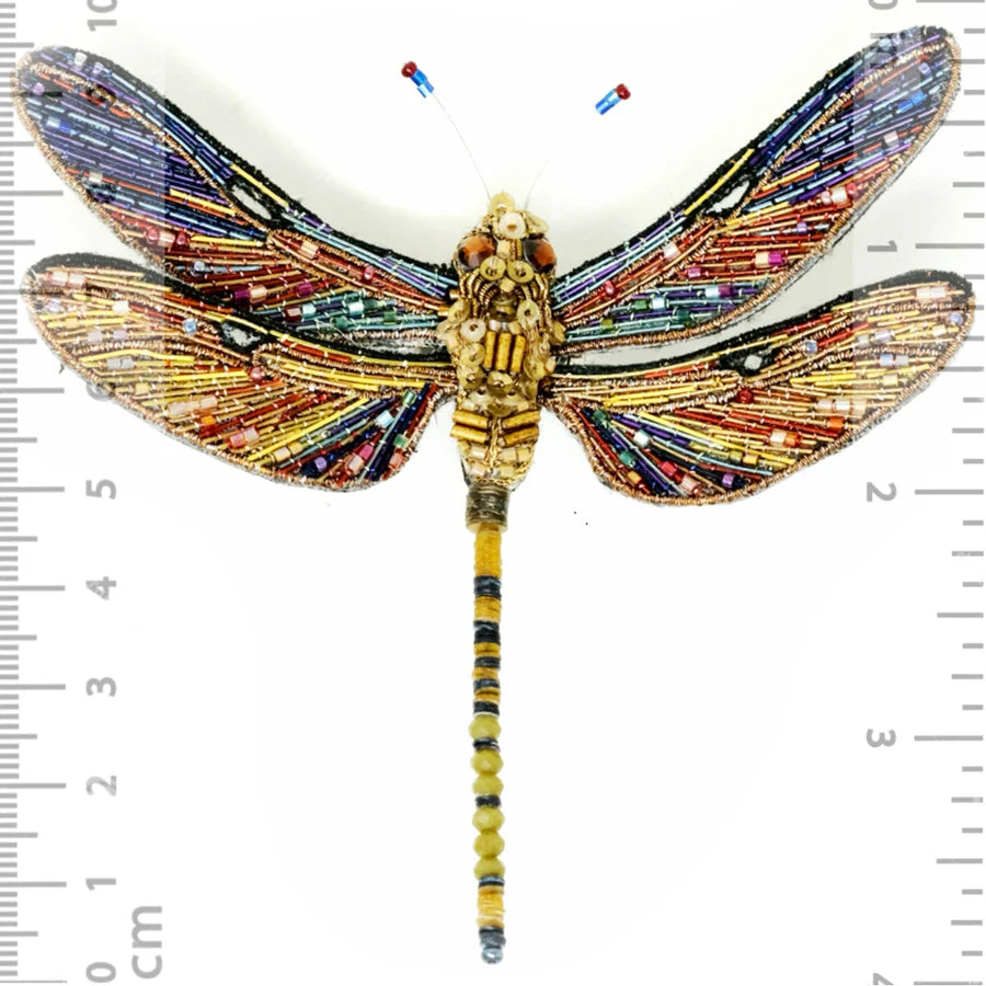 Brown Hawker Dragonfly Brooch Pin