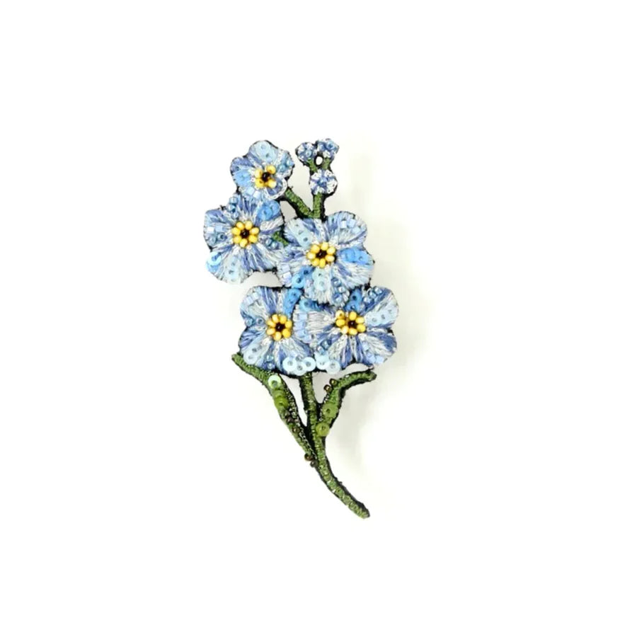 Forget-Me-Not Flowers Brooch Pin