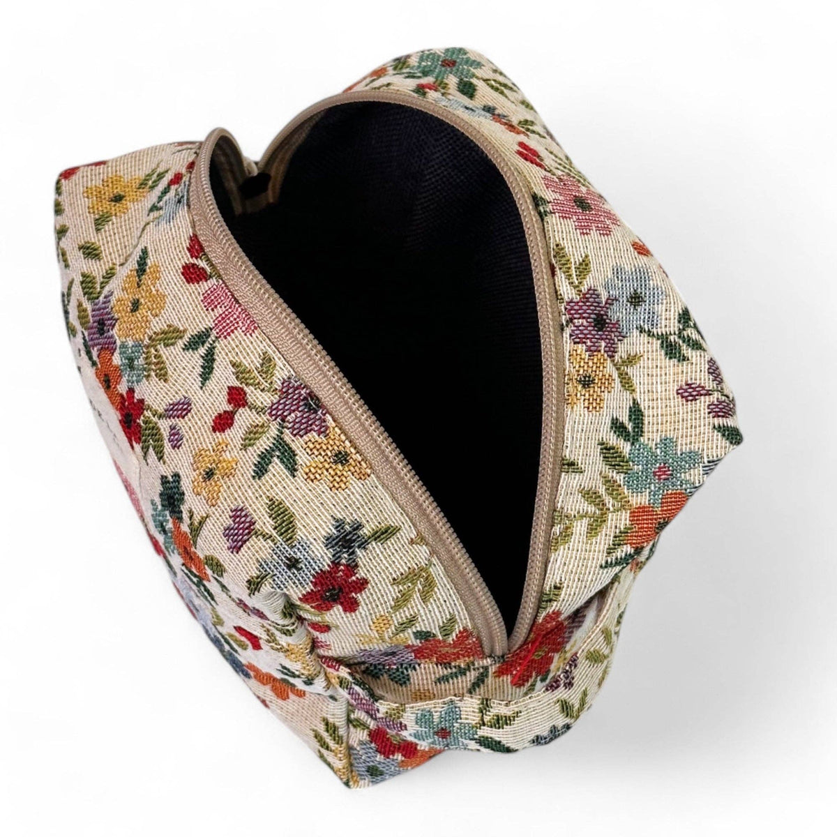 Floral Jacquard Makeup Travel Bag