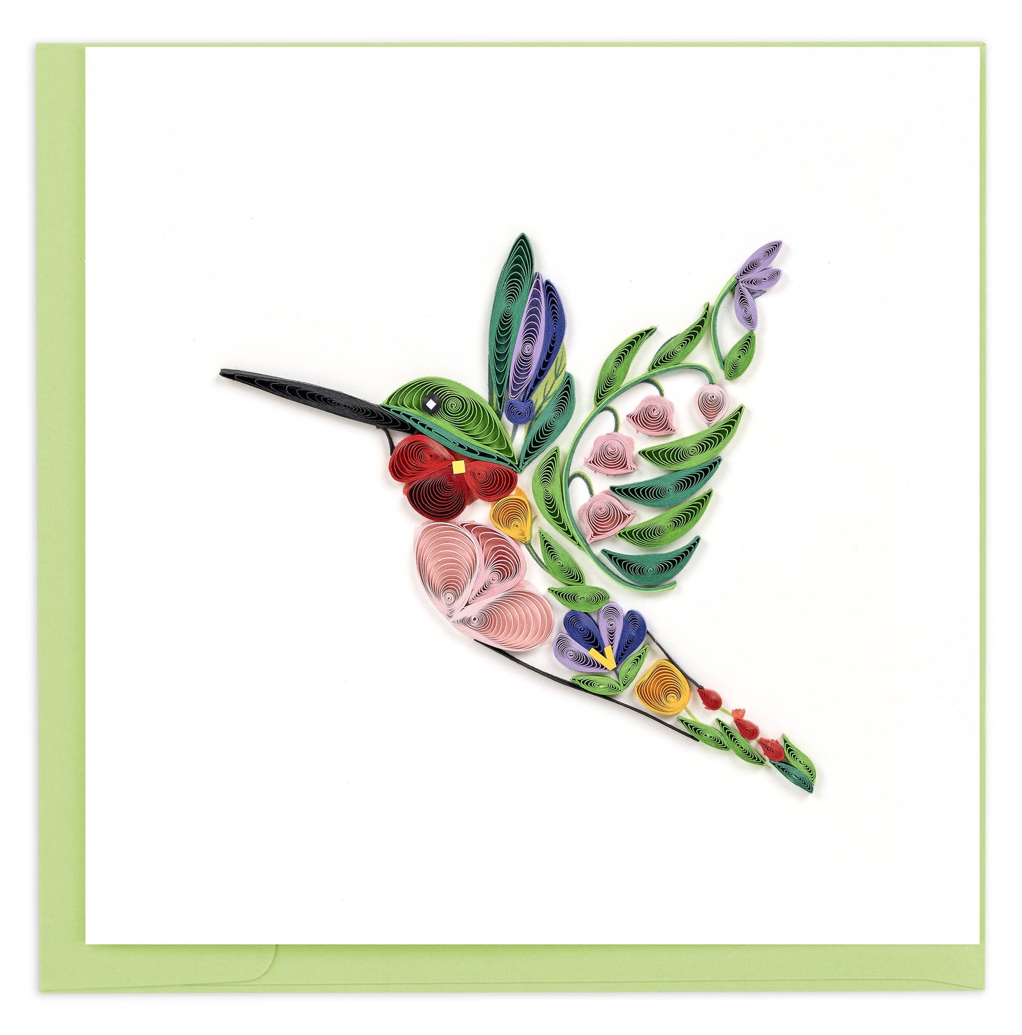 Quilled Floral Bird Greeting Card