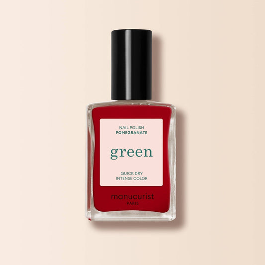 Pomegranate Red - Green Nail Polish
