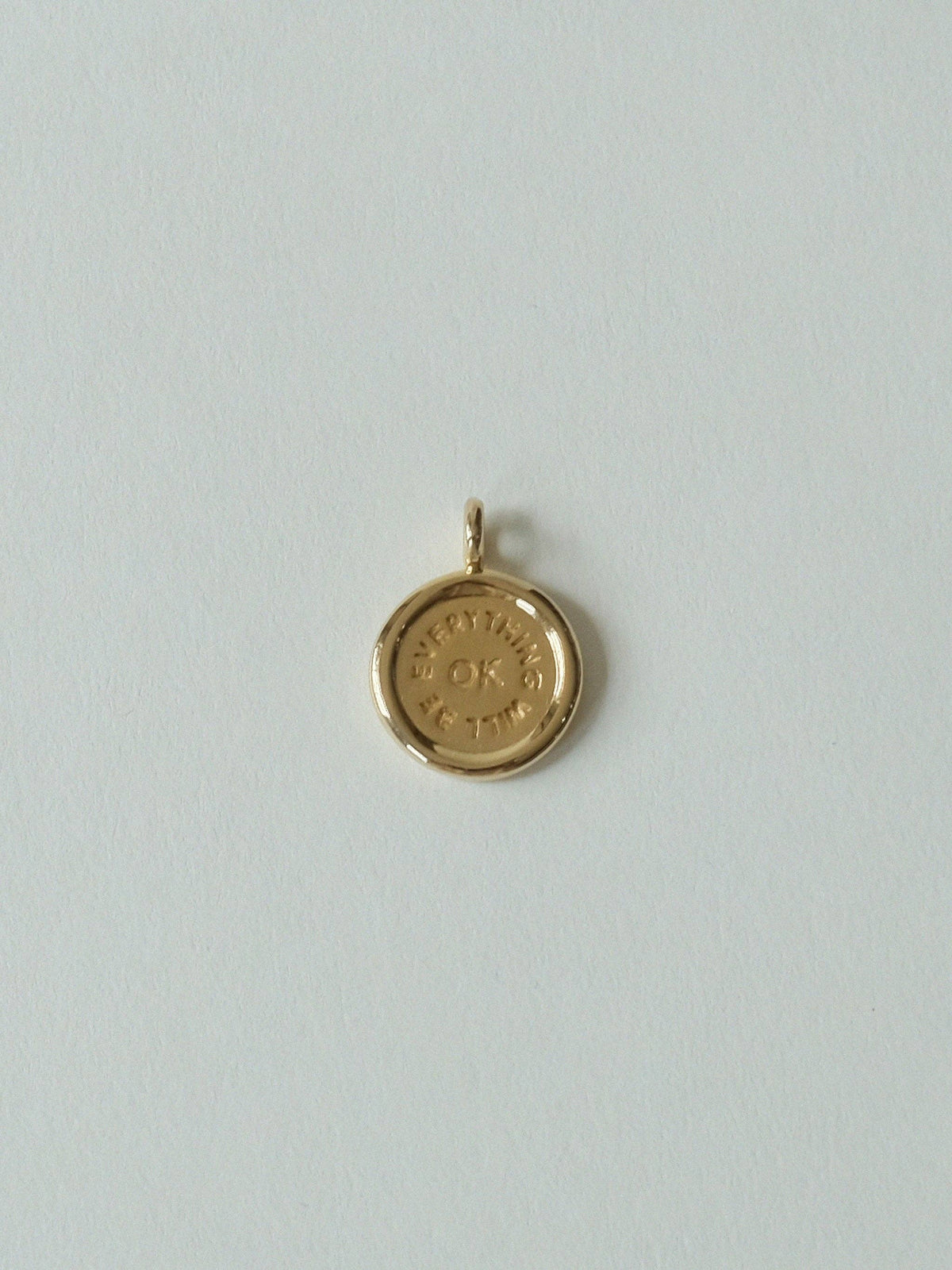 Everything Will Be OK Charm on Box Chain