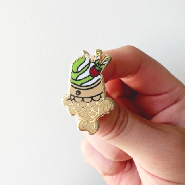Matcha Taiyaki Enamel Pin