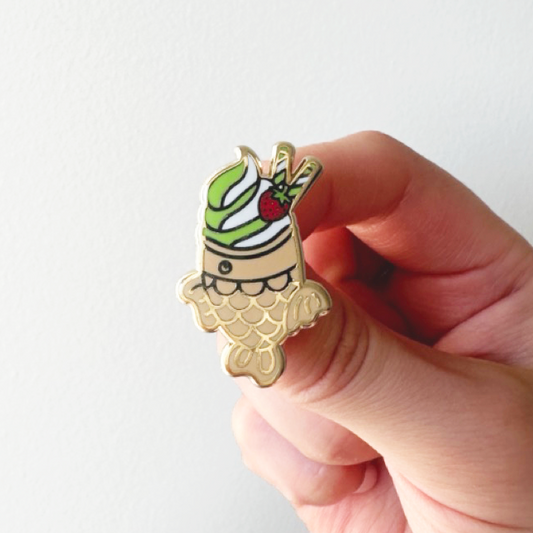 Matcha Taiyaki Enamel Pin
