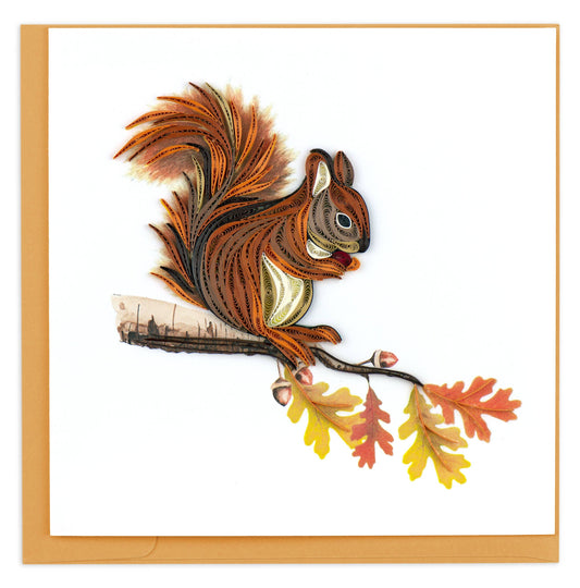 Squirrel Quilled Card