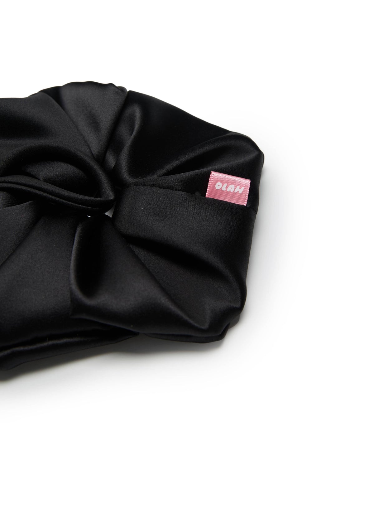 Tulip Silk Hair Tie Scrunchie - Black