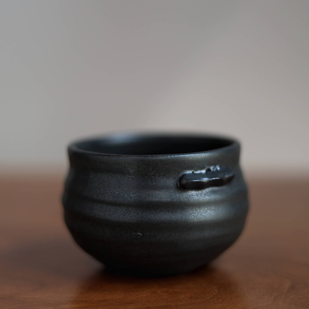 Black Cauldron Ceramic Bowl, Handmade