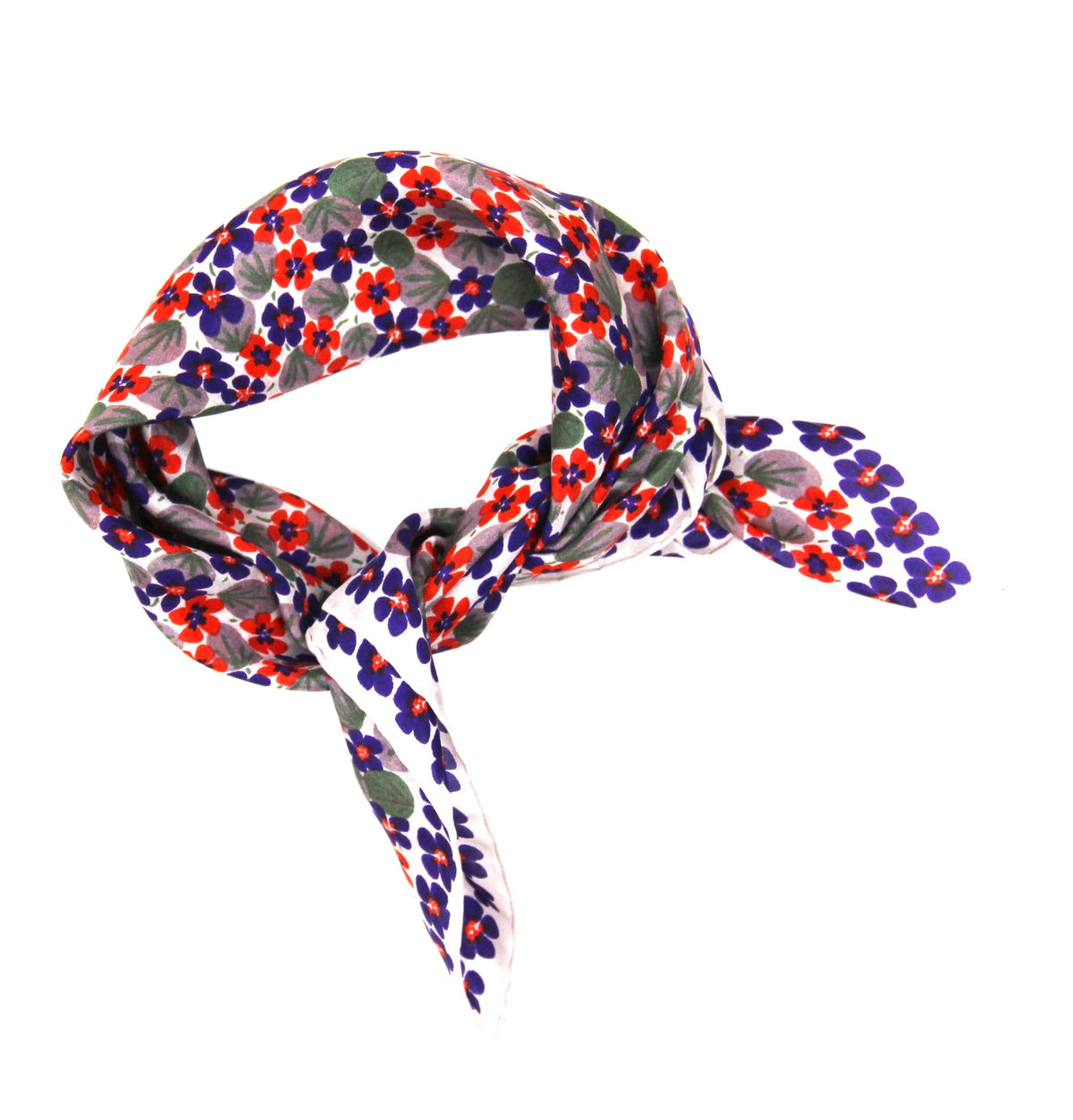 Capucine Plum Silk Bandana Scarf