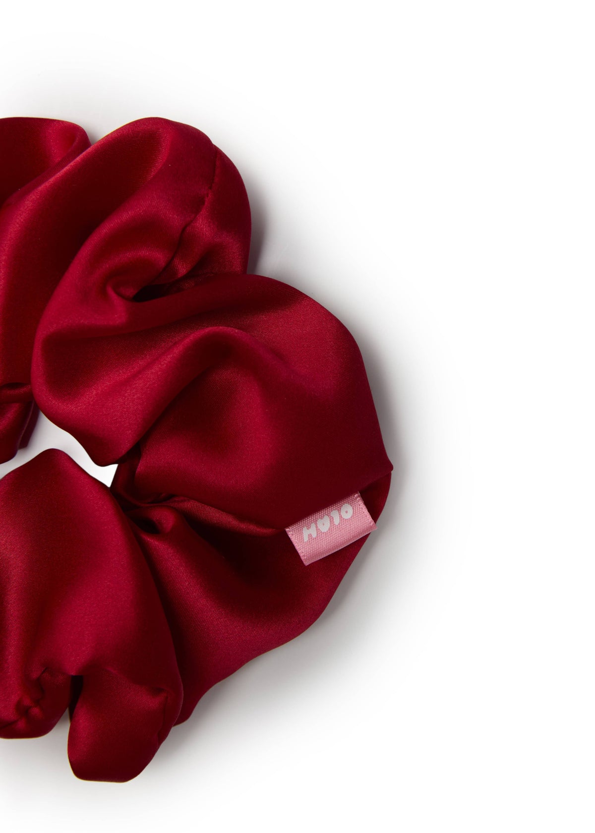 Tulip Silk Hair Tie Scrunchie - Rouge Red