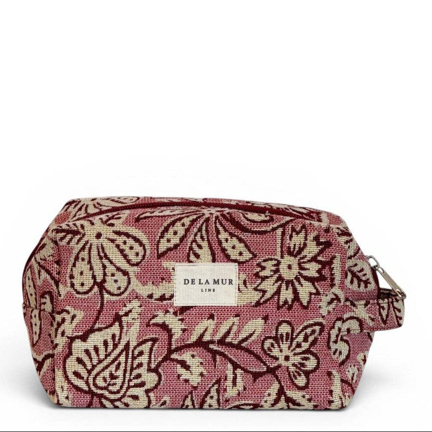 Floral Jacquard Makeup Travel Bag