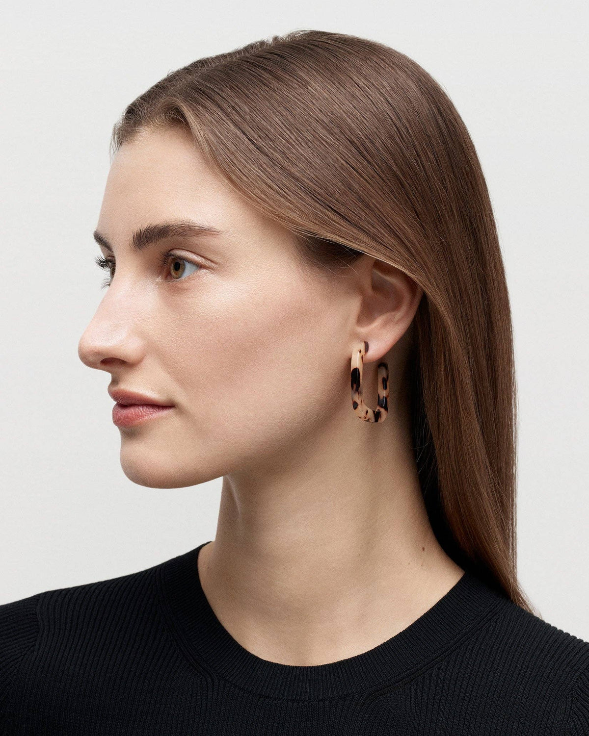 Ruby Midi Square Hoops Earrings