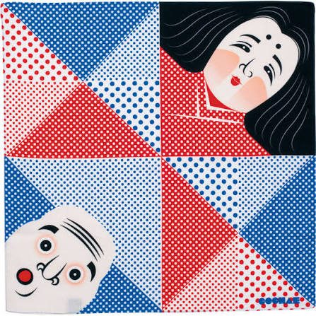 Furoshiki Okame & Hyottoko Faces