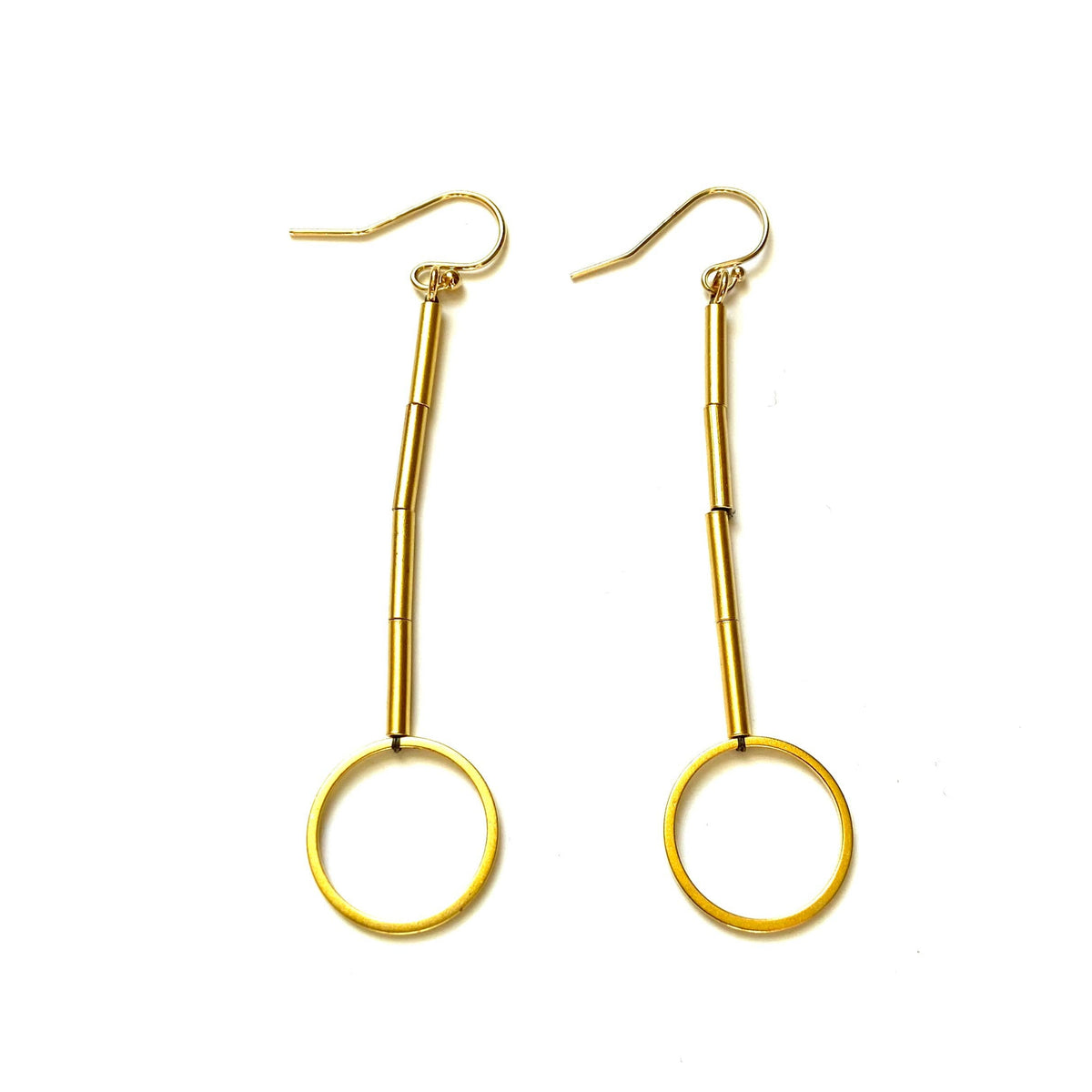 Matte Circle Drop Earrings