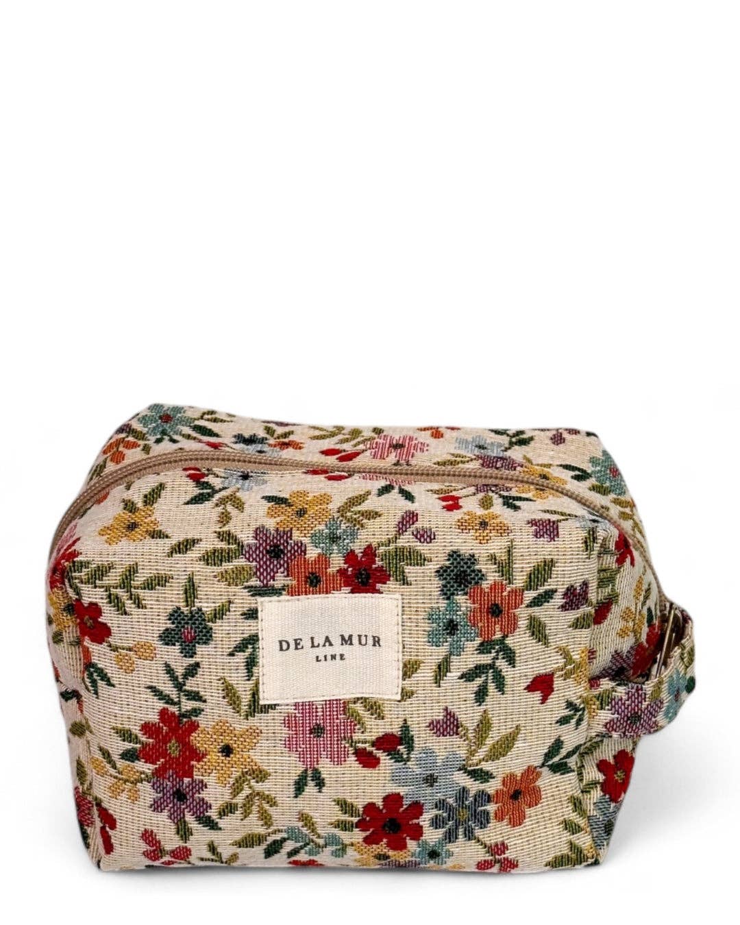 Floral Jacquard Makeup Travel Bag