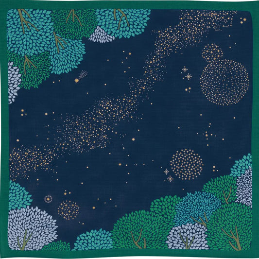 Furoshiki Star Forest Navy