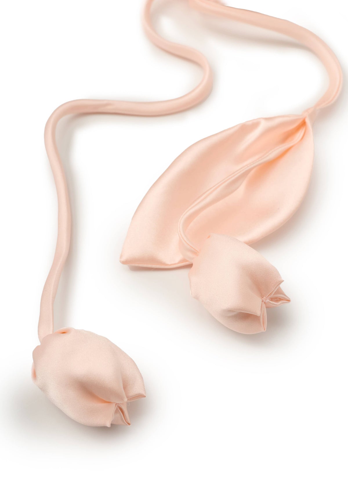 Tulip Silk Hair Tie Scrunchie - Pink