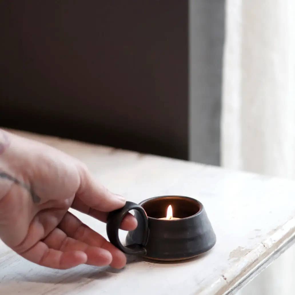 Tea Lite Candle Holder, Handmade