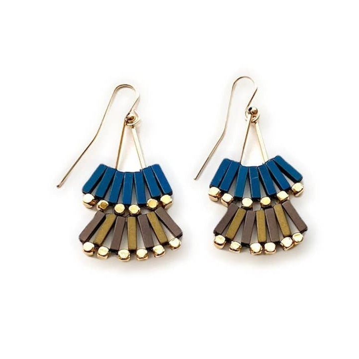 Fan Beaded Earrings