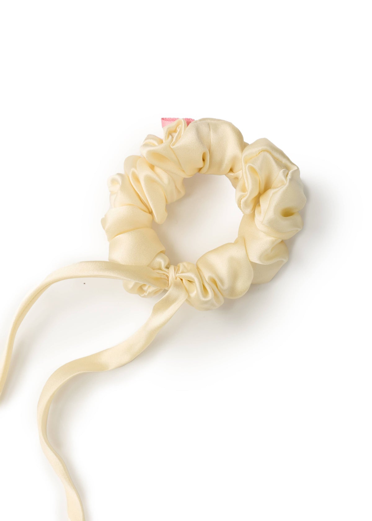 Tulip Silk Hair Tie Scrunchie - Champagne Cream