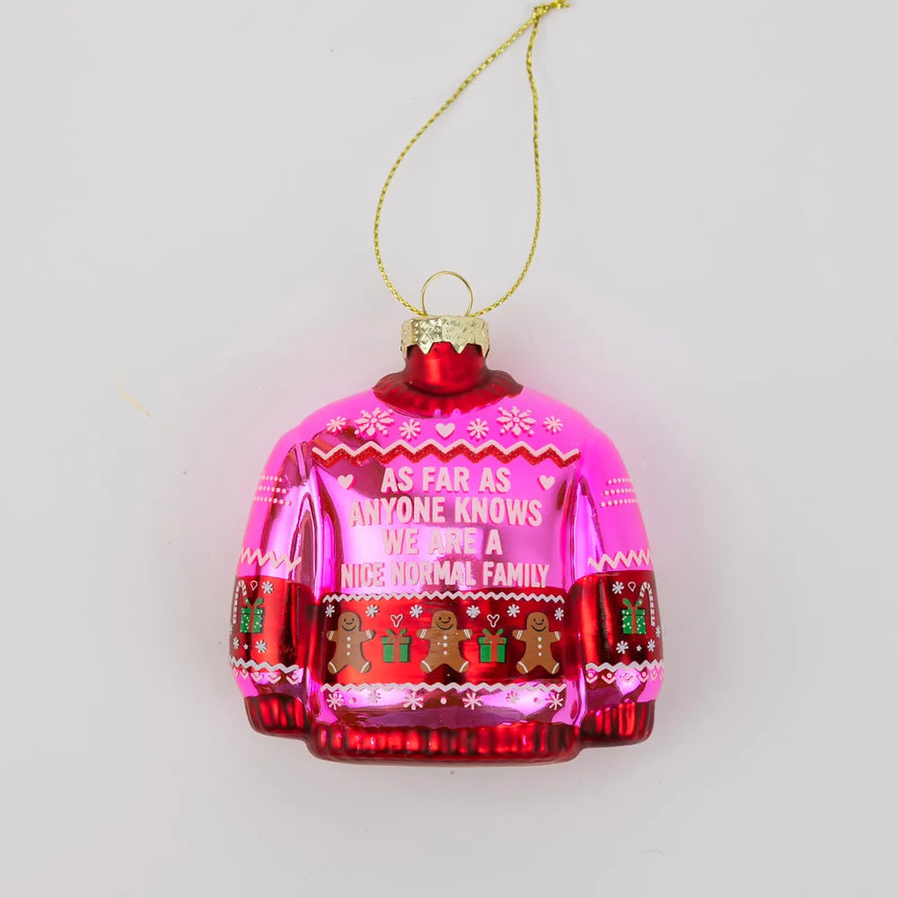 Nice, Normal Family Sweater Ornament