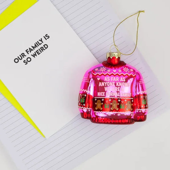 Nice, Normal Family Sweater Ornament