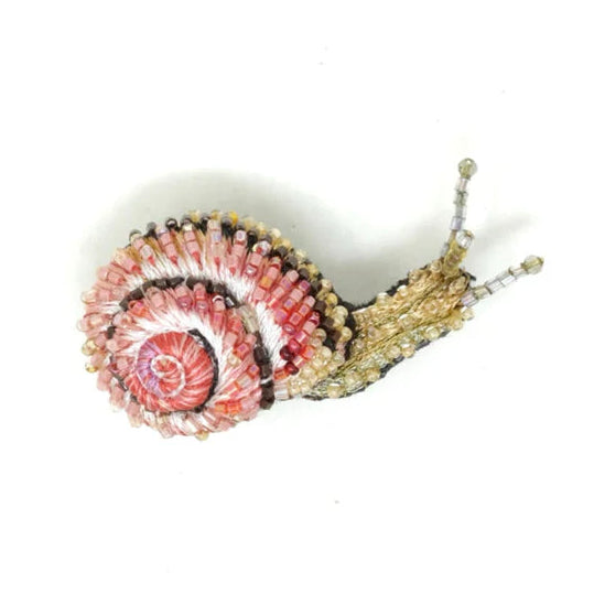 Blinking Snail Brooch Pin