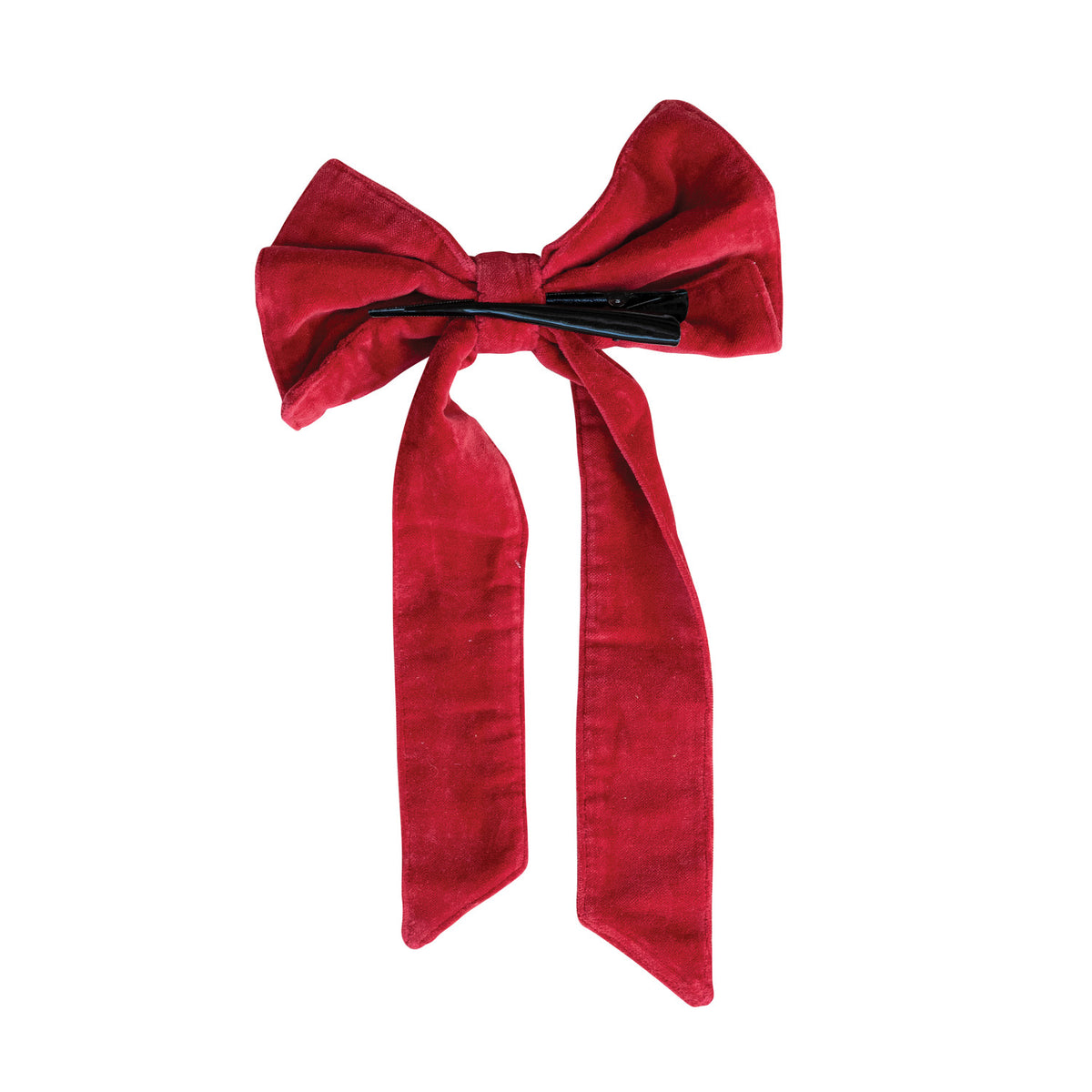 Velvet Clip-on Bow