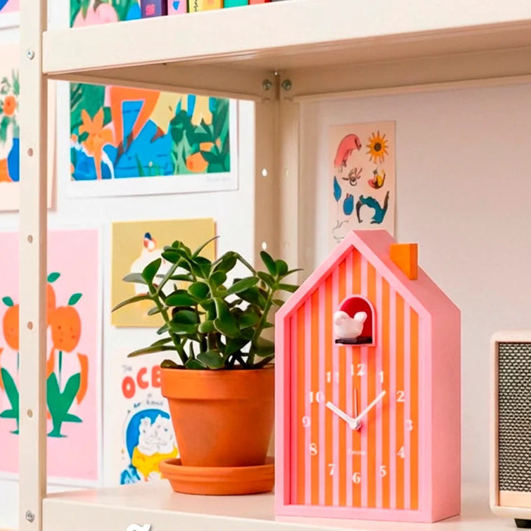 Pink Cuckoo House Alarm Clock