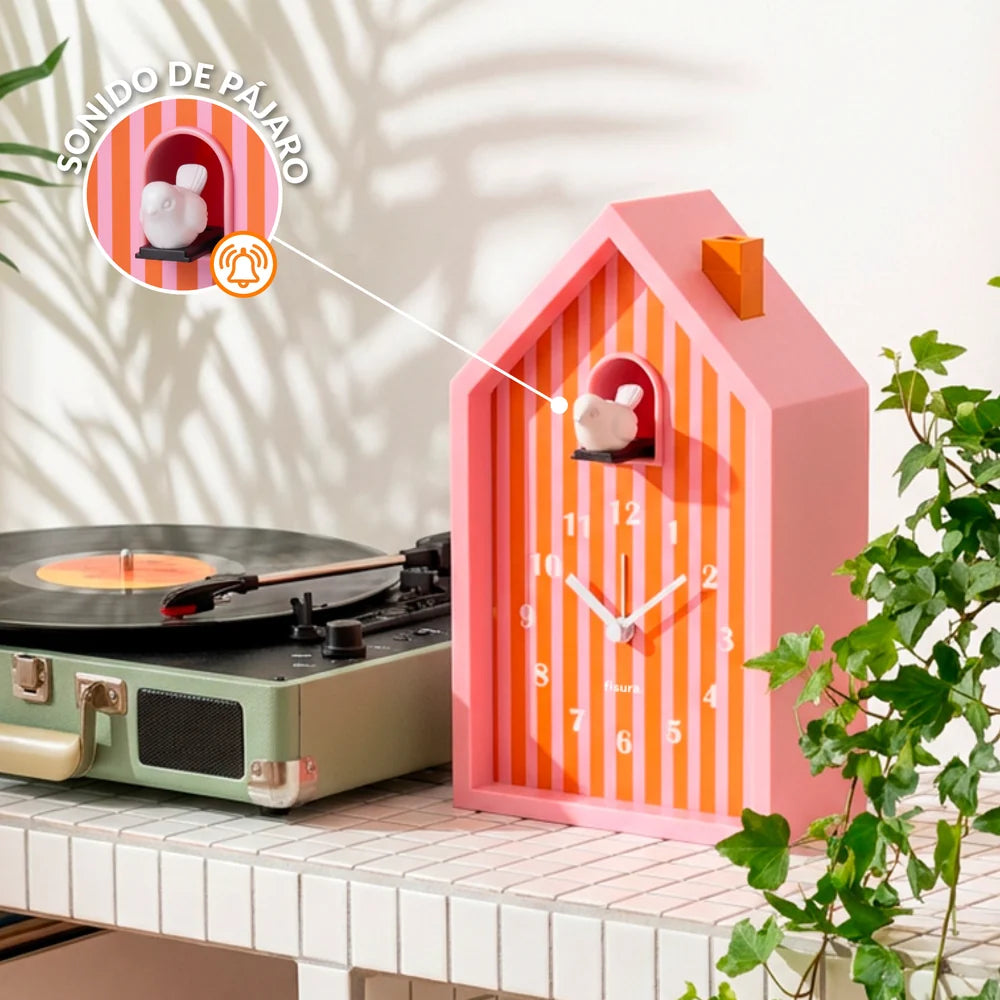 Pink Cuckoo House Alarm Clock