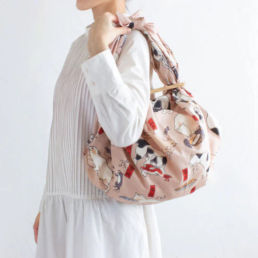 Furoshiki Patchin Bag, Cats Suggested as the Fifty-three Stations of the Tōkaidō