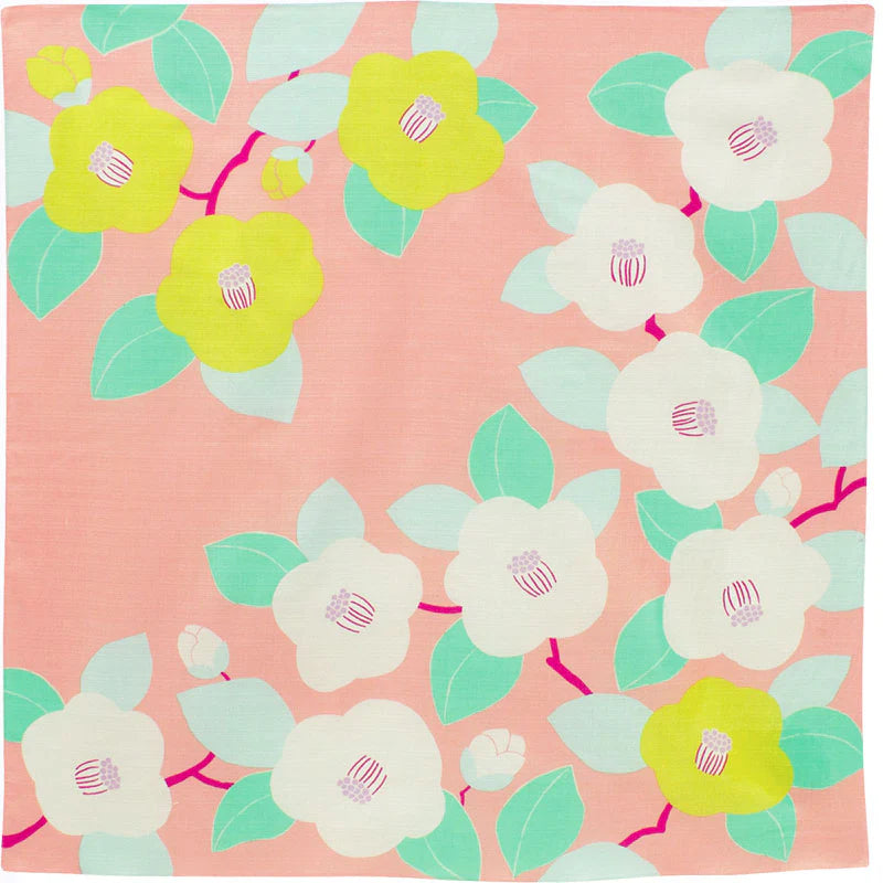 Camellia Flowers Furoshiki Patchin Bag