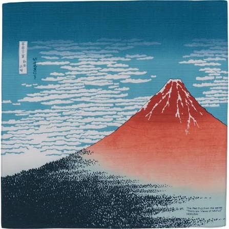 South Wind Red Fuji Furoshiki Patchin Bag