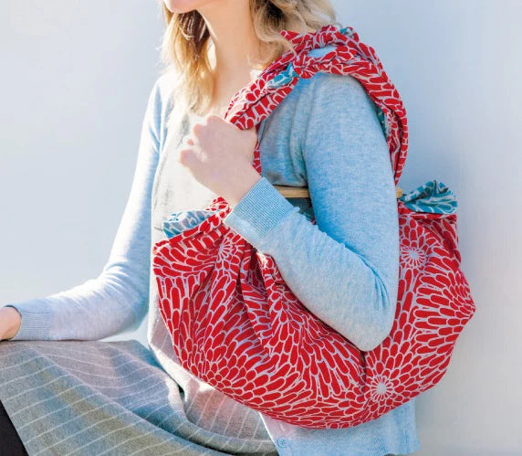 Furoshiki Chrysanthemum, Reversible Red/Blue