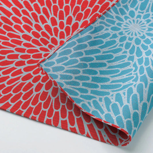 Furoshiki Chrysanthemum, Reversible Red/Blue