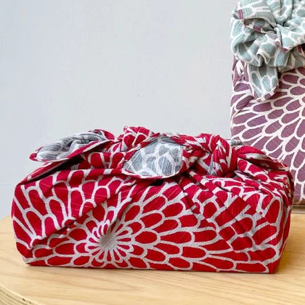 Furoshiki Chrysanthemum, Reversible Red/Blue