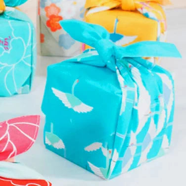 Furoshiki Crane, Turquoise