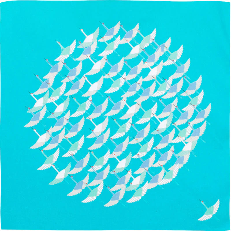 Furoshiki Crane, Turquoise