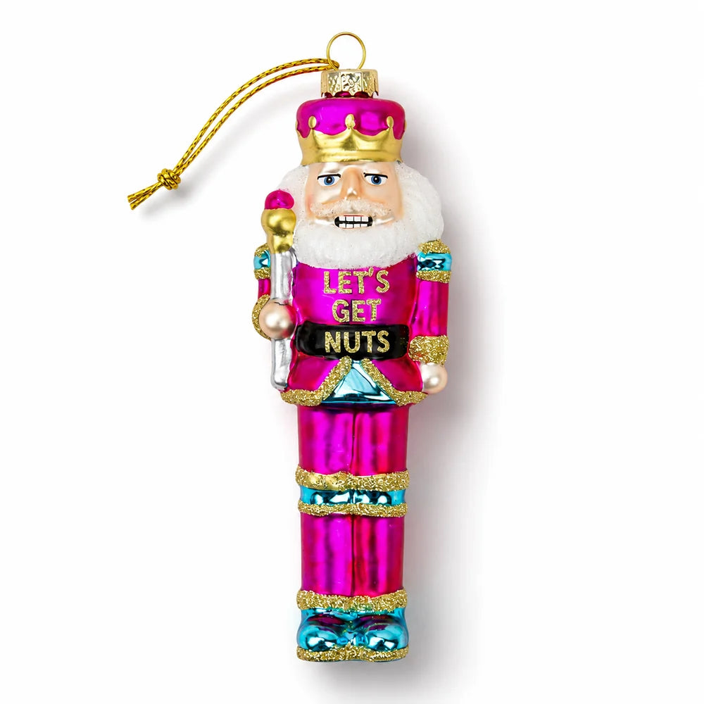 Let's Get Nuts - Nutcracker Glass Ornament