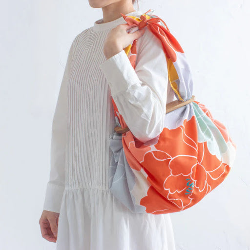 Peony Fuji Furoshiki Patchin Bag