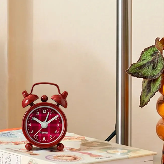 Retro Mini Alarm Clock - Garnet