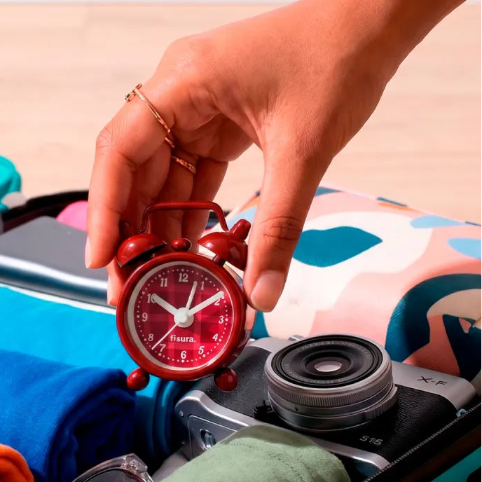 Retro Mini Alarm Clock - Garnet