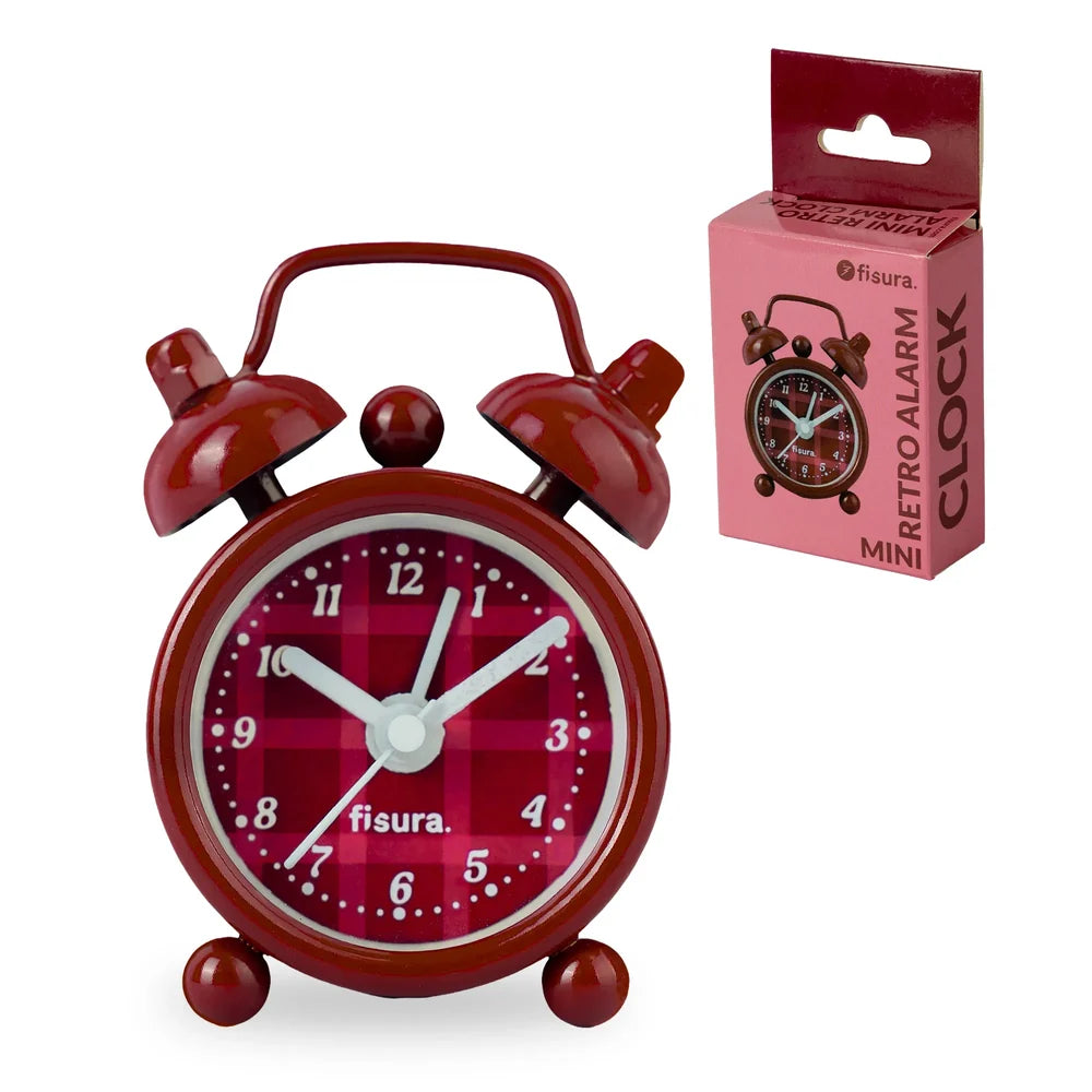 Retro Mini Alarm Clock - Garnet