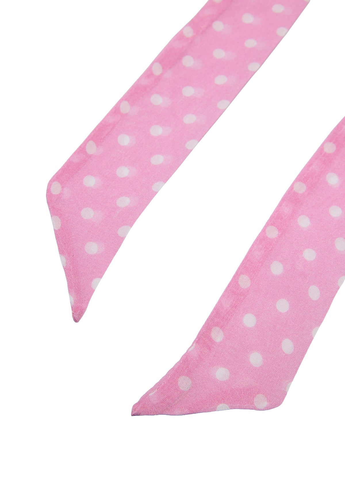Le Petit Dot Silk Hair Ribbon Scarf - Rosé