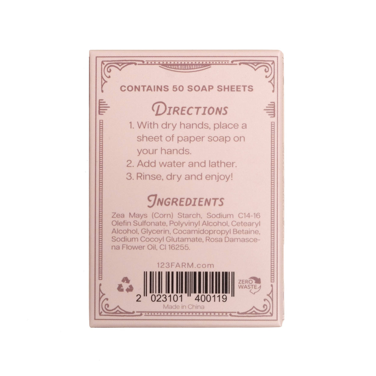 Rose Scented Paper Soap