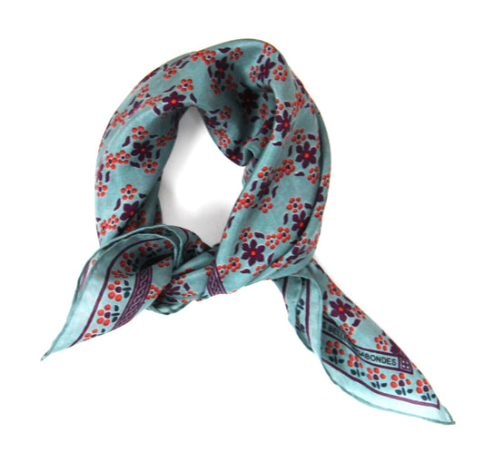 Natasha Prune Silk Bandana Scarf