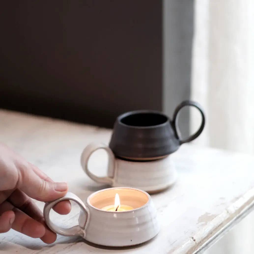 Tea Lite Candle Holder, Handmade