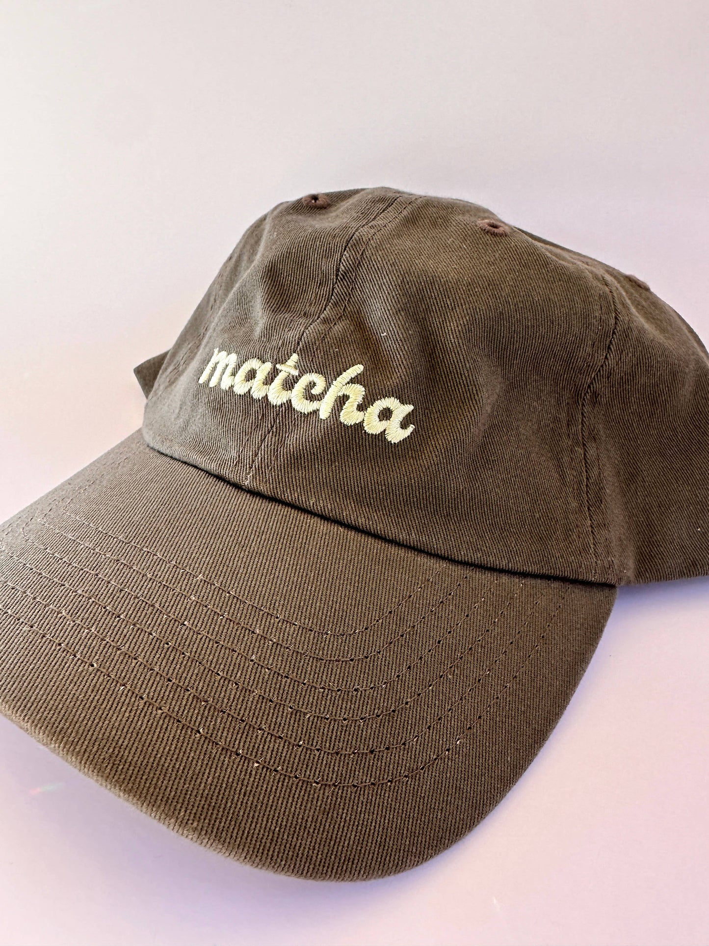 Matcha Embroidered Dad Hat